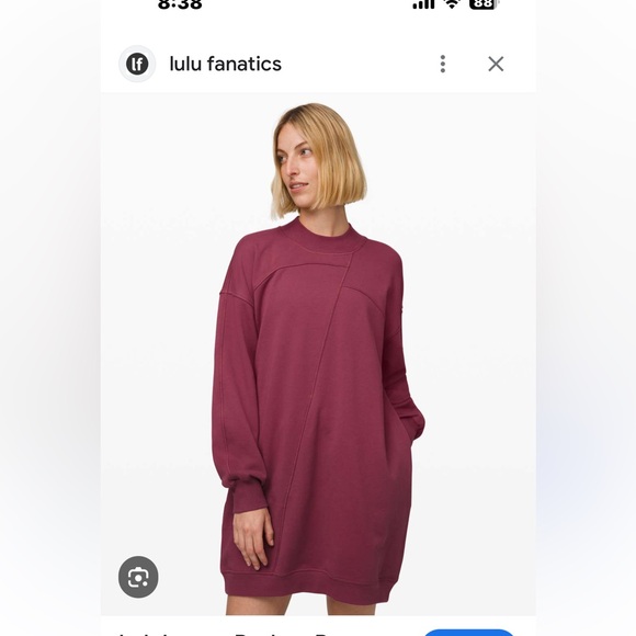 Lululemon Broken Beats Sweatshirt Dress. Size M. - Picture 1 of 10